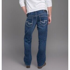 Silver Jeans Men’s Gordie Loose Fit Straight Leg Indigo Blue 40X32 M83456SSX390